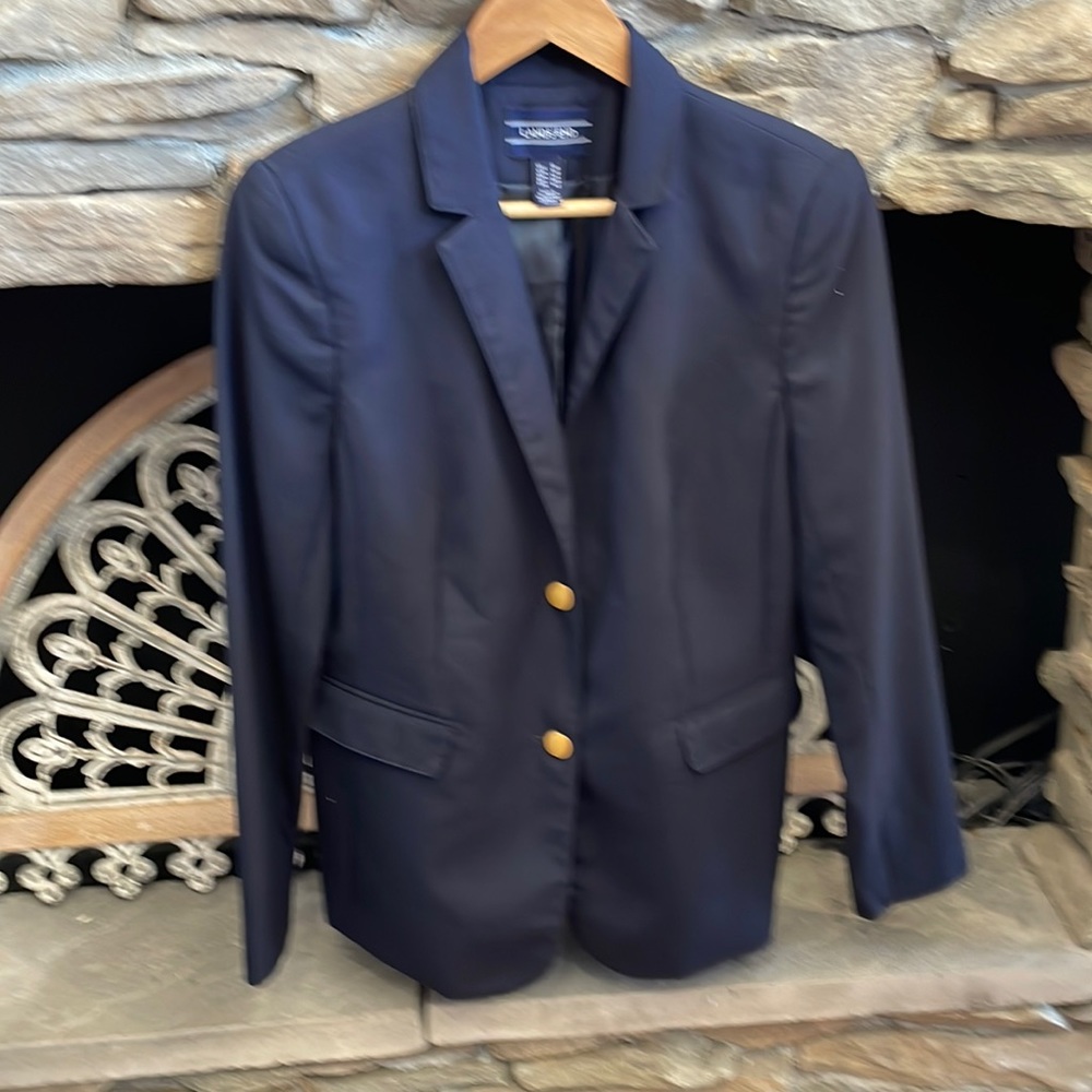 Lands End Women's School Uniform Deep Navy Hopsack Blazers, NWT